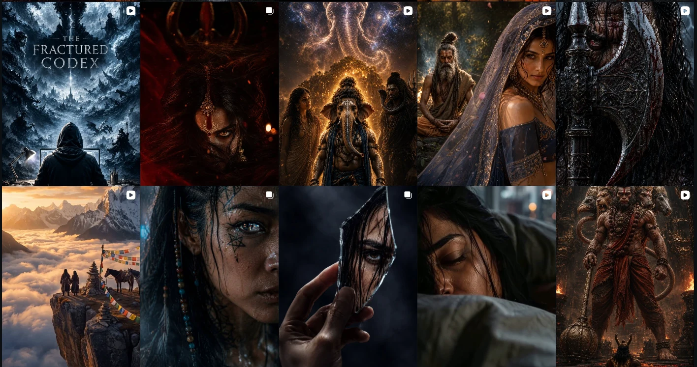 Original characters, worlds and cinematic experiments
